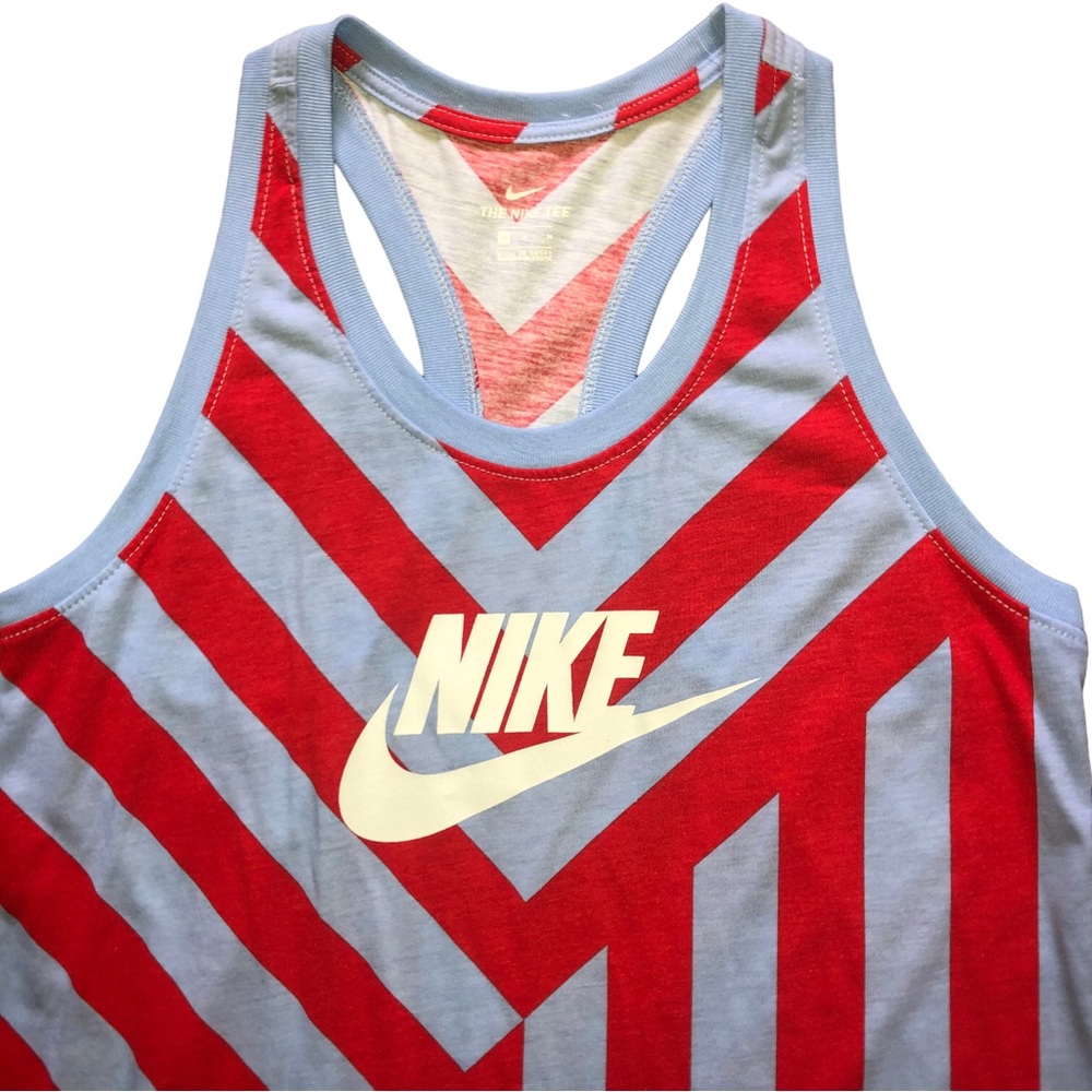 Adorable striped blue and red NIKE workout tank - Picture 2 of 5